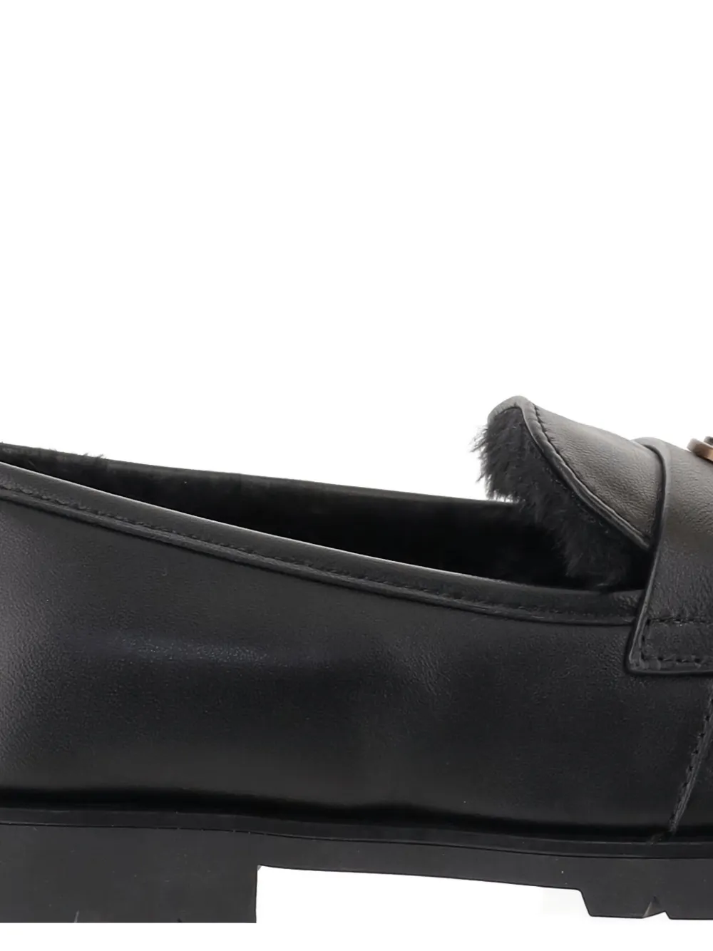 Pinko Minimalist Black Flats With Rounded Toe In Black