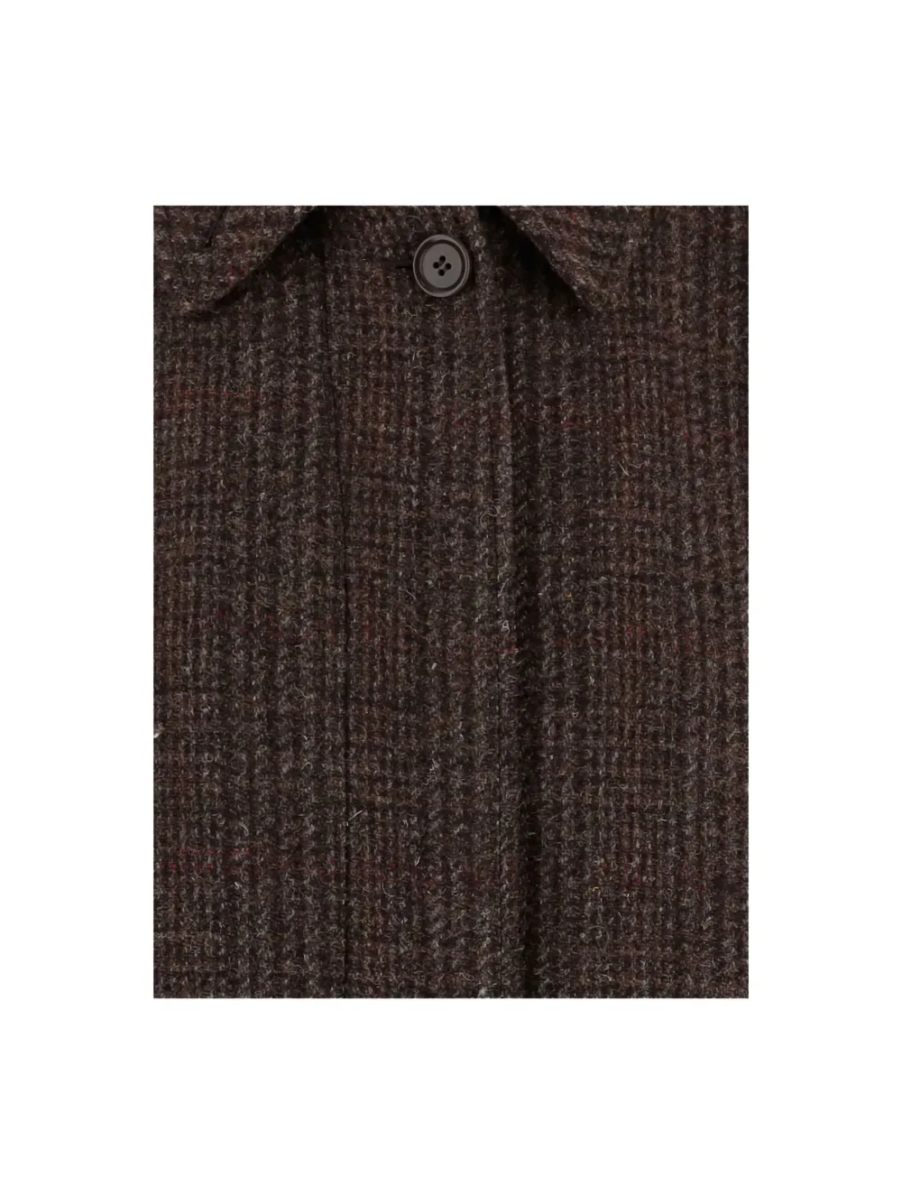 Aspesi Checked Wool Coat In Brown