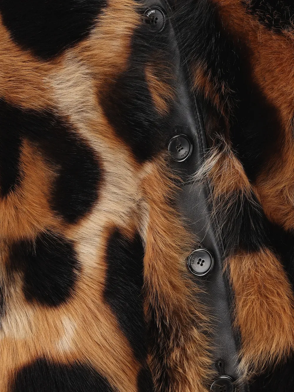 Loewe Leopard-print Shearling Jacket In Brown