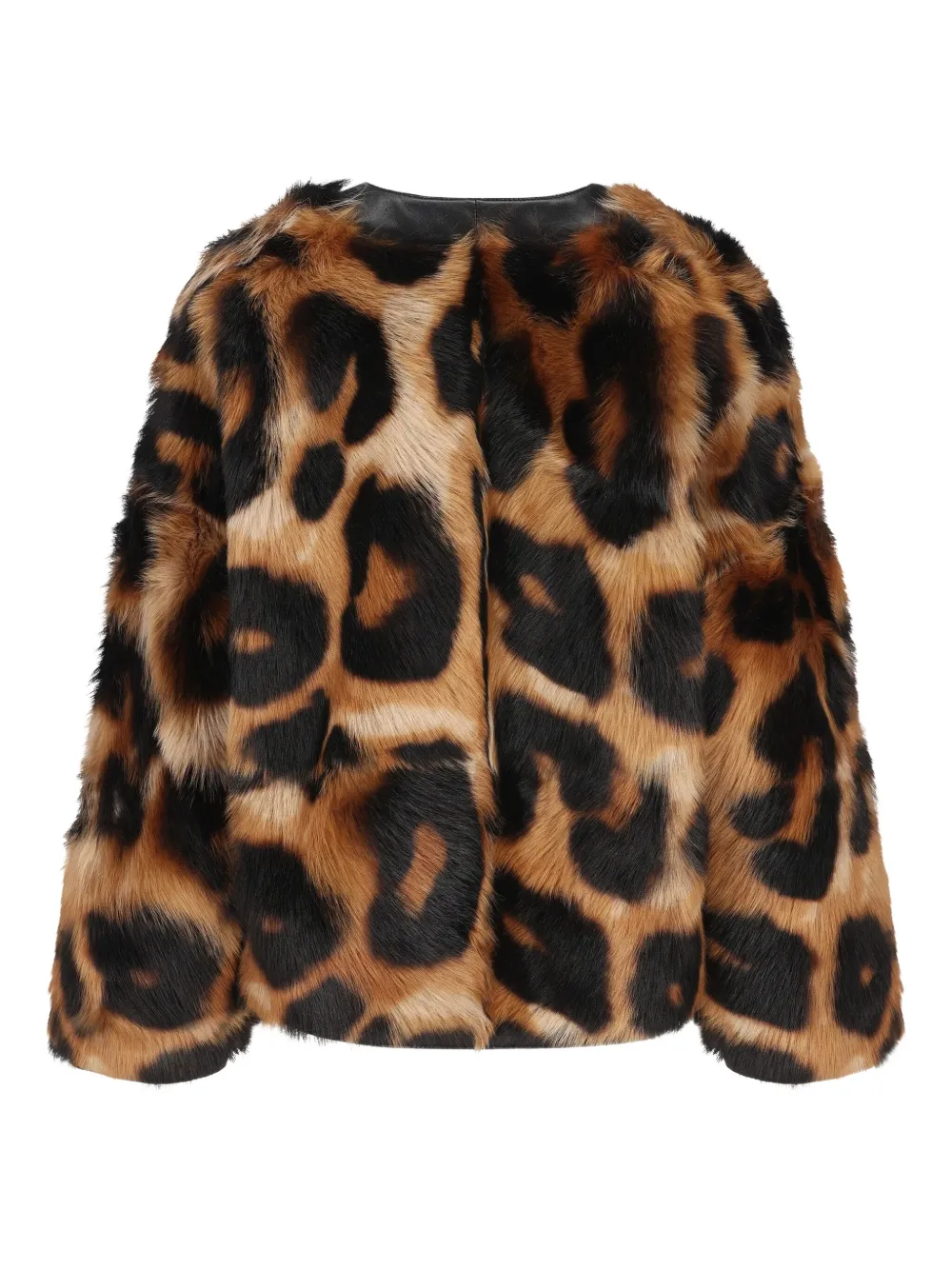 Loewe Leopard-print Shearling Jacket In Brown