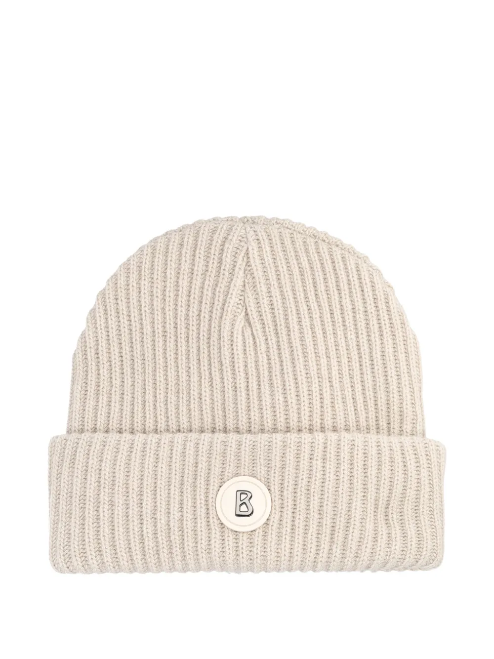 BOGNER Gustav ribbed logo-patch beanie | Neutrals | Image 1