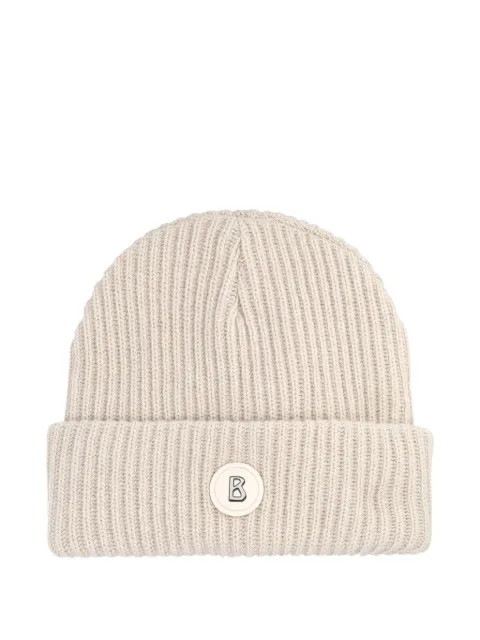BOGNER Gustav ribbed logo-patch beanie