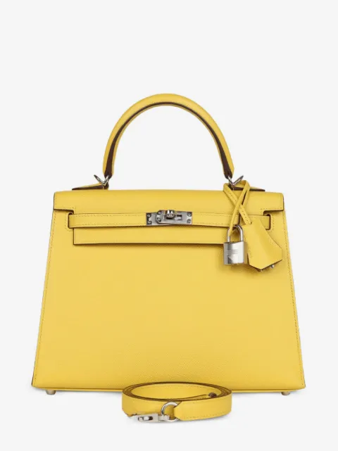 Hermès Pre-Owned 2024 Kelly 25 Sellier Epsom palladium-hardware tote bag