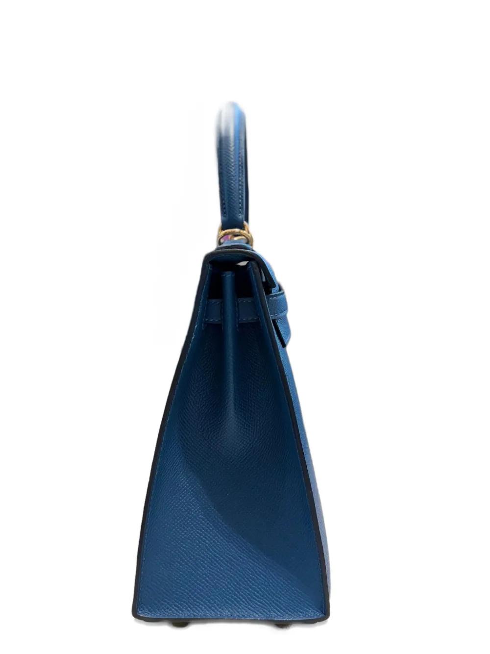 Pre-owned Hermes 2024 Kelly 25 Sellier Tote Bag In Blue