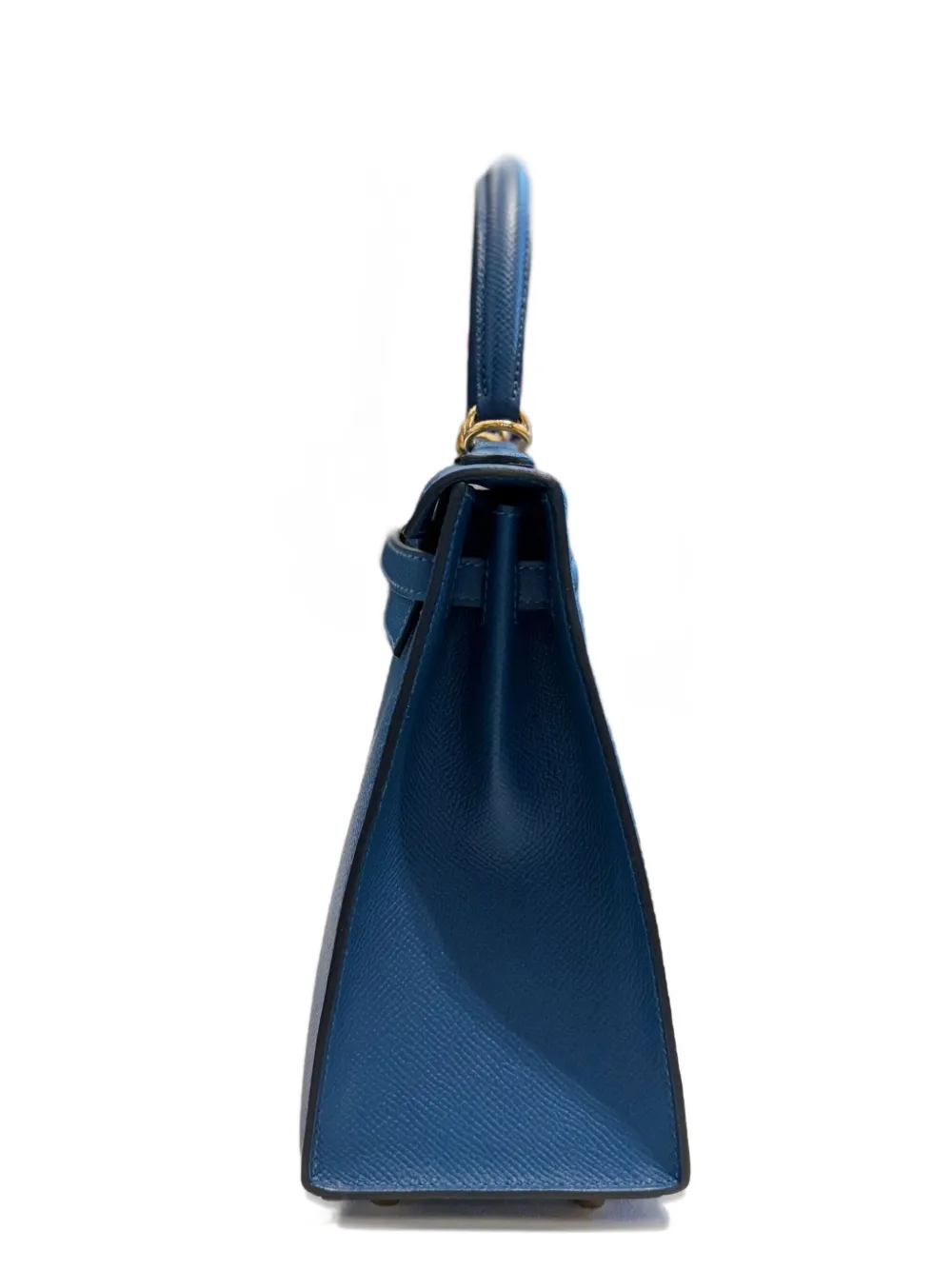 Pre-owned Hermes 2024 Kelly 25 Sellier Tote Bag In Blue