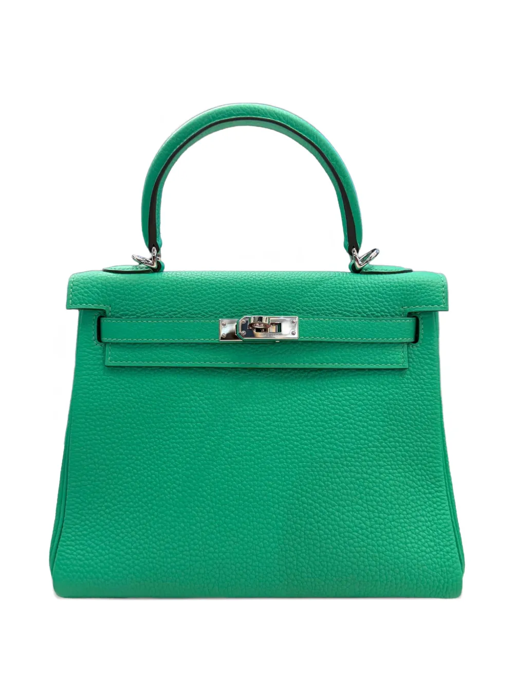 Hermès Pre-Owned 2024 Kelly 25 Retourne Togo palladium-hardware handbag | Green | Image 1