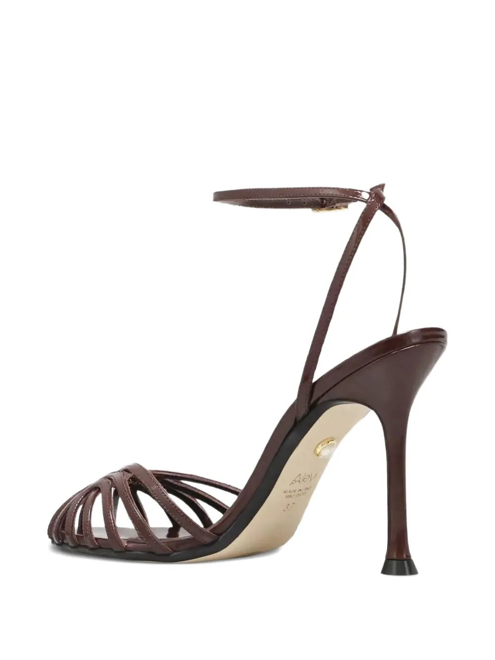 Alevì 95mm Ally Strappy Pumps In Burgundy