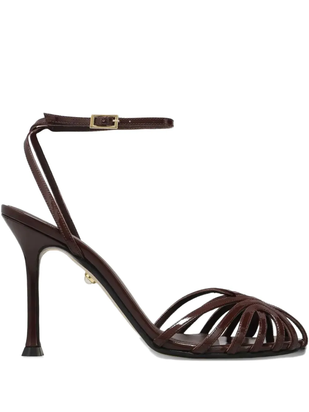 Alevì 95mm Ally Strappy Pumps In Burgundy