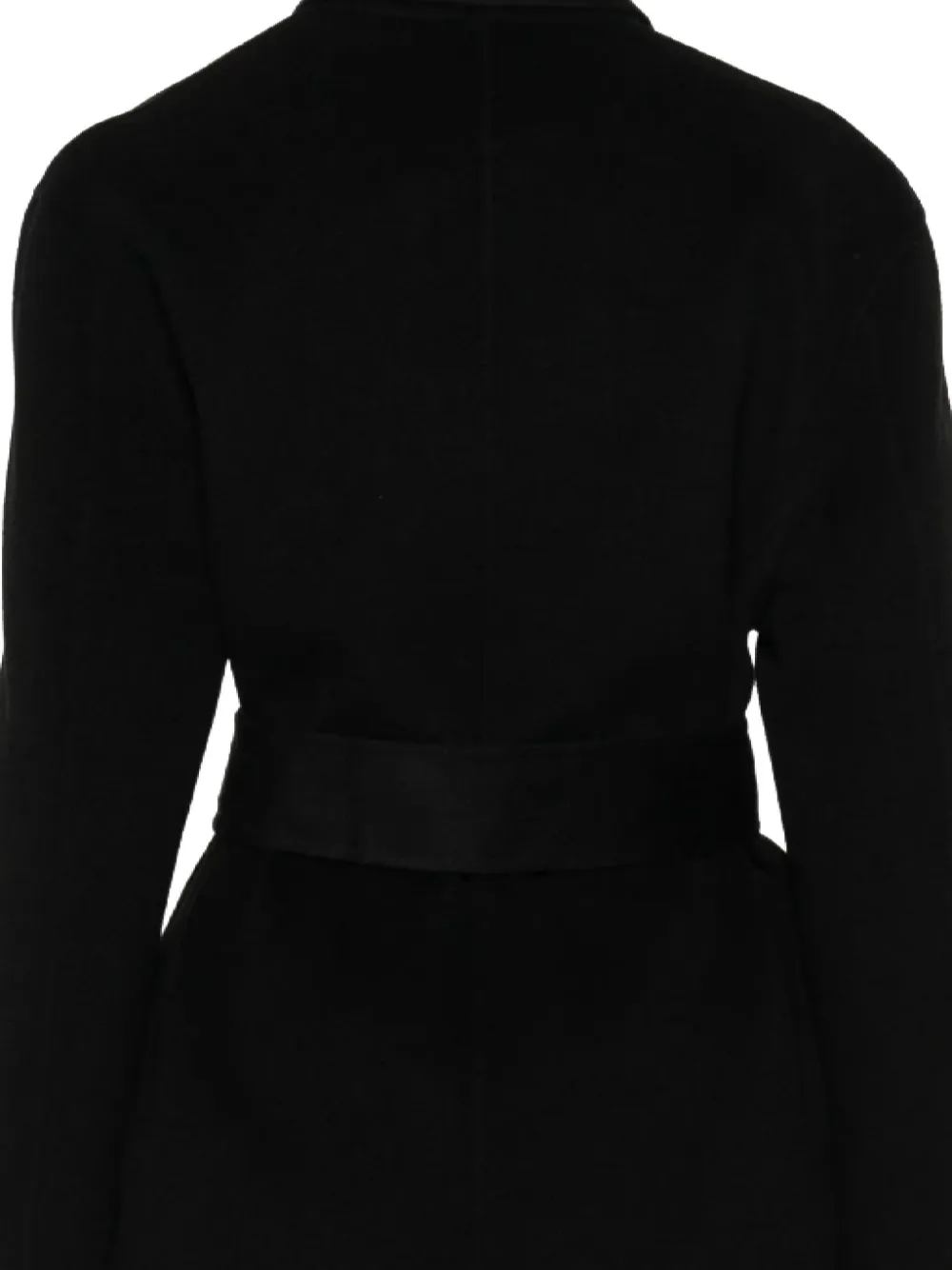 Alberta Ferretti Jas met ceintuur en dubbele rij knopen Zwart