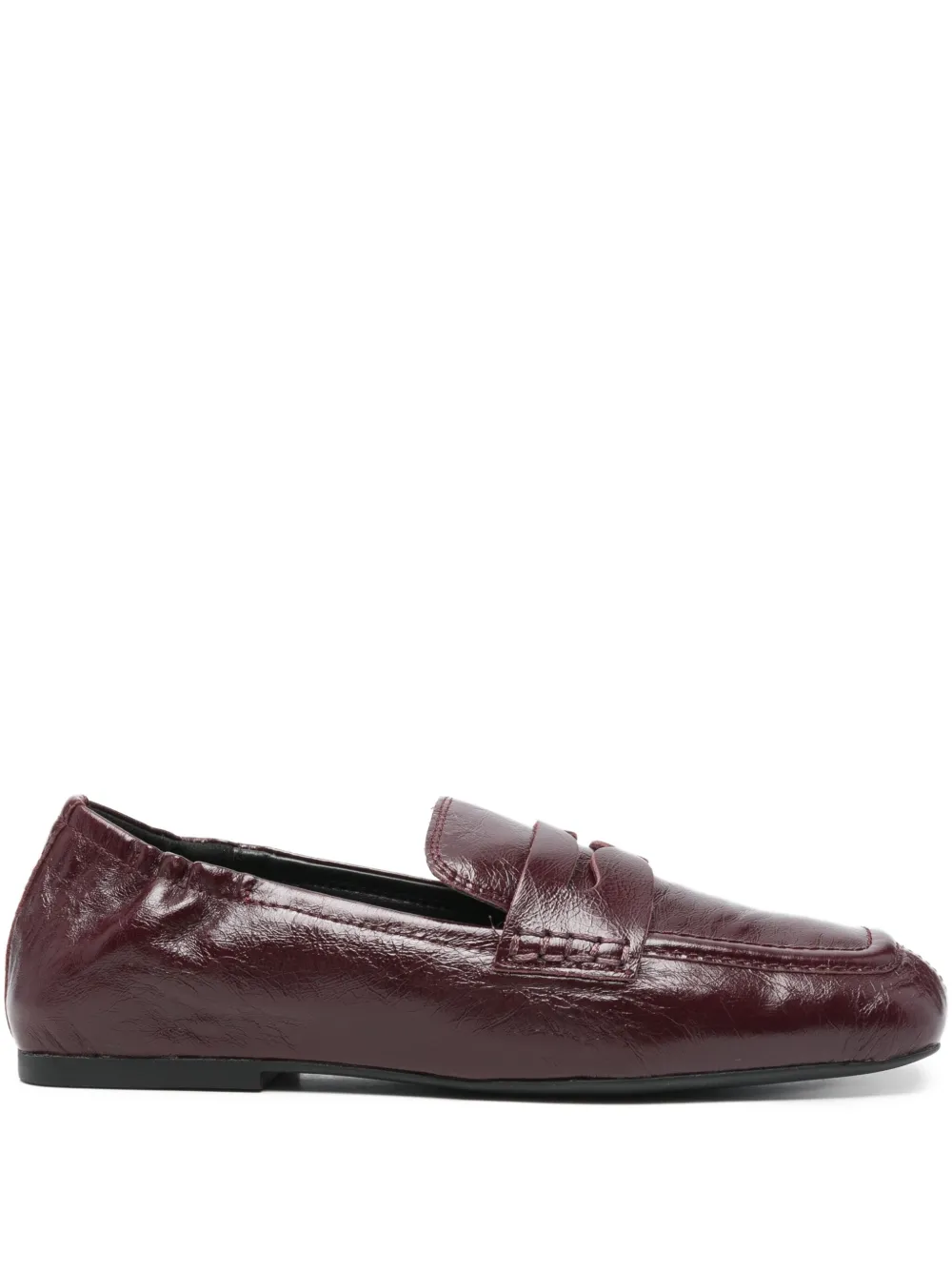 Ash Leather Loafers In Burgundy