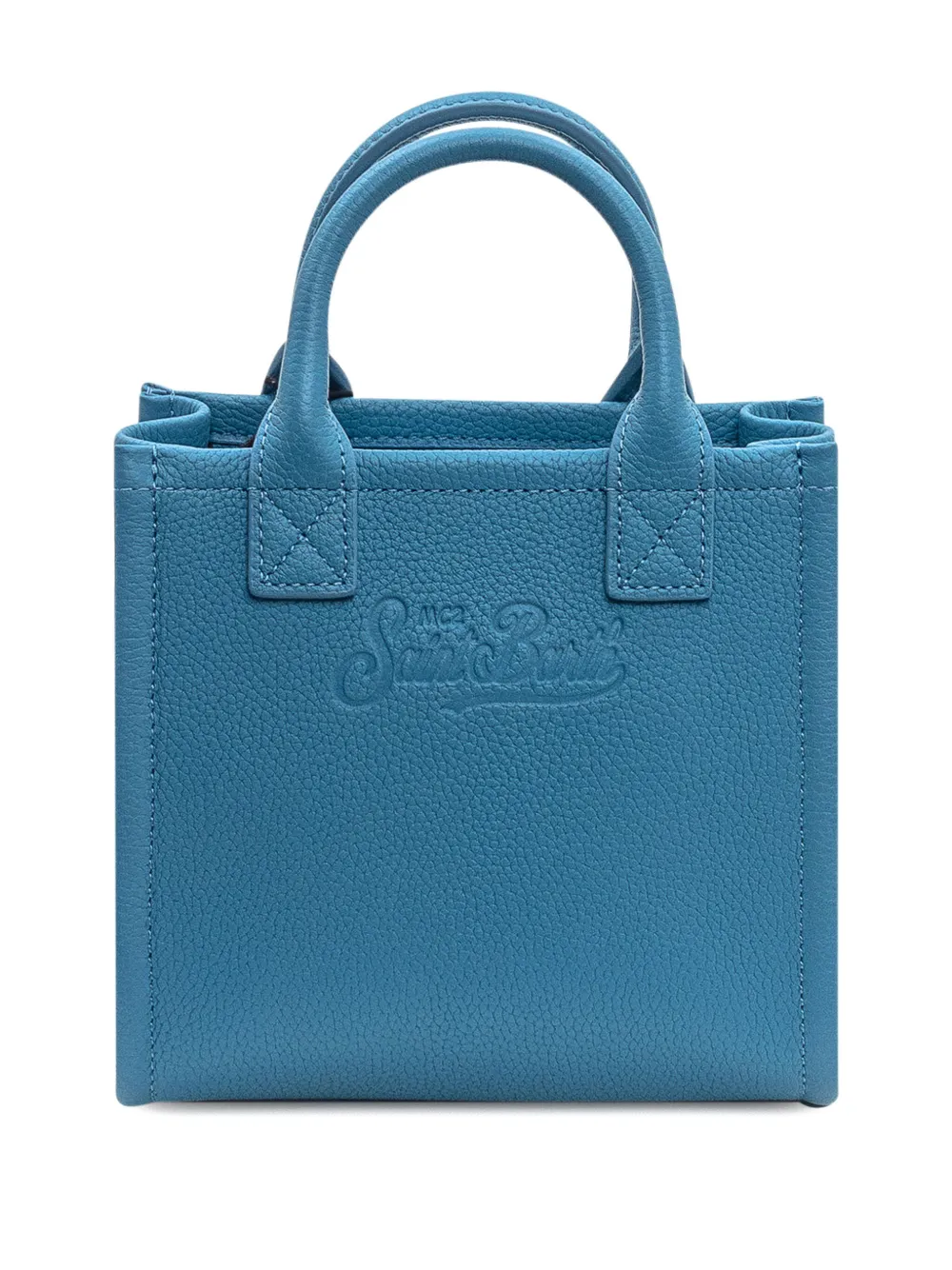 Mc2 Saint Barth Square Mini Bag Detachable Shoulder Strap In Blue
