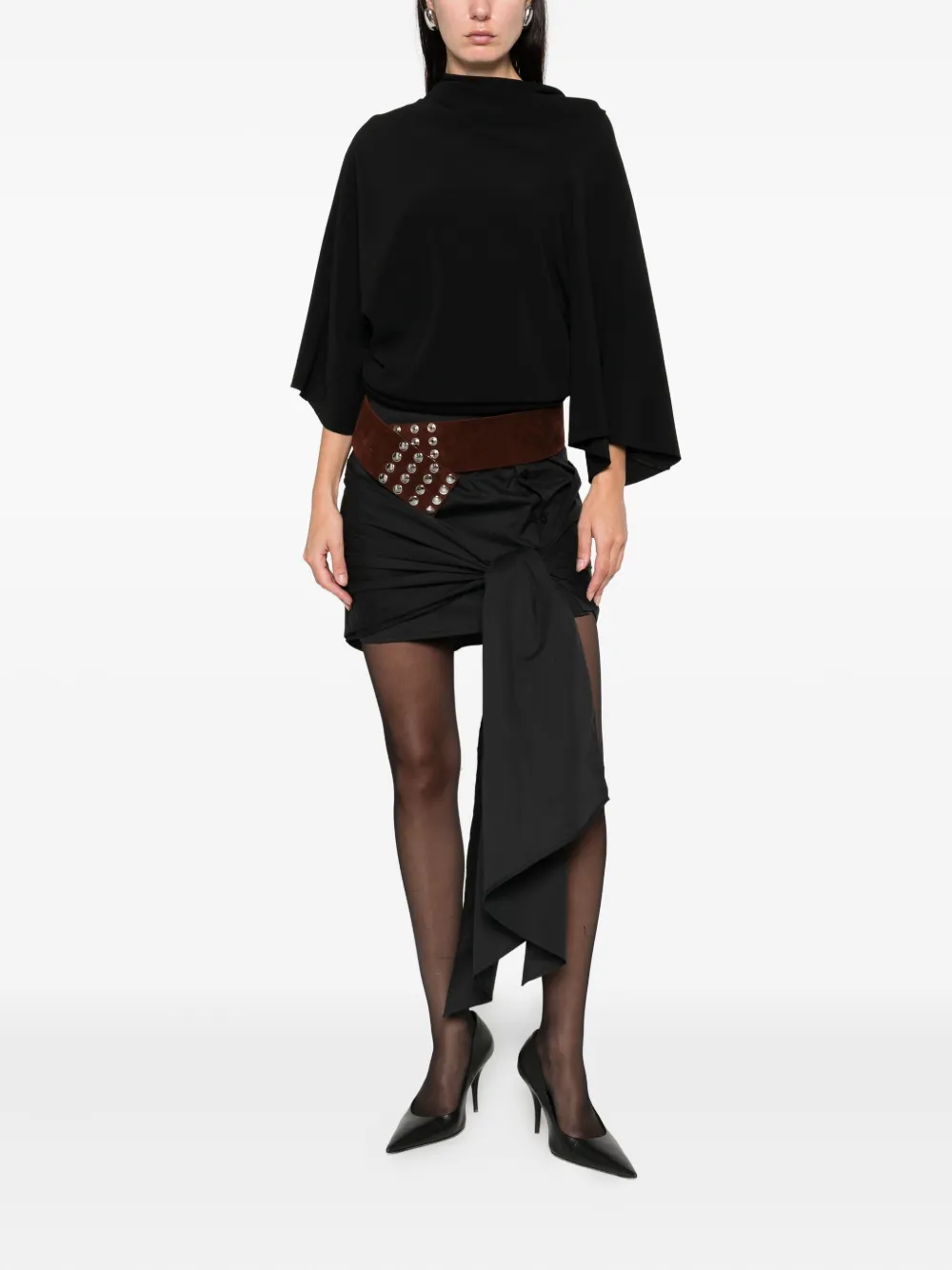 The Attico knot button skirt | Asymmetric & Draped Skirts | Image 2