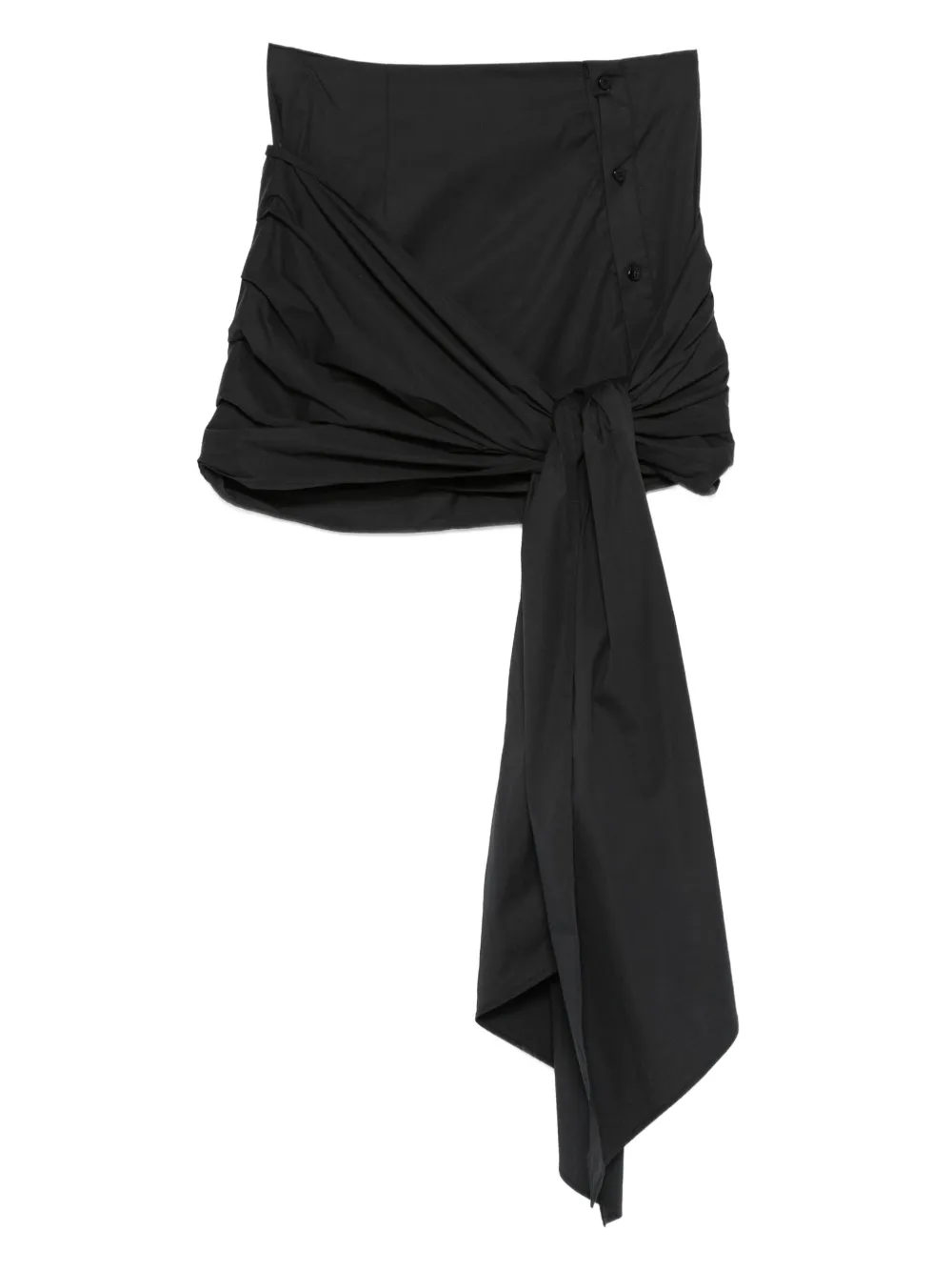 The Attico knot button skirt | Black | Image 1