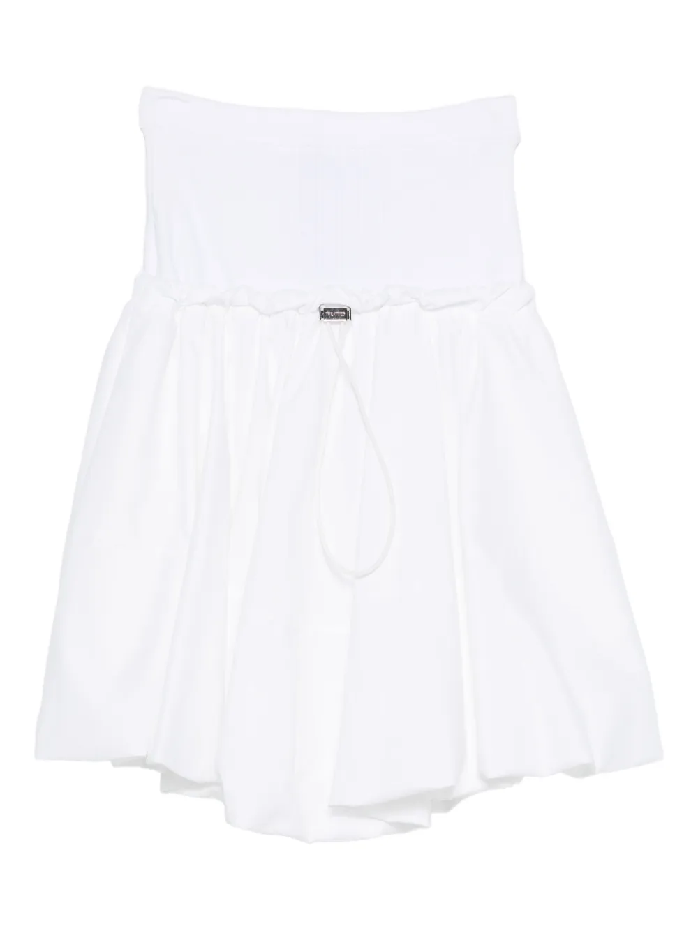 Attico Pleated Midi Skirt In White