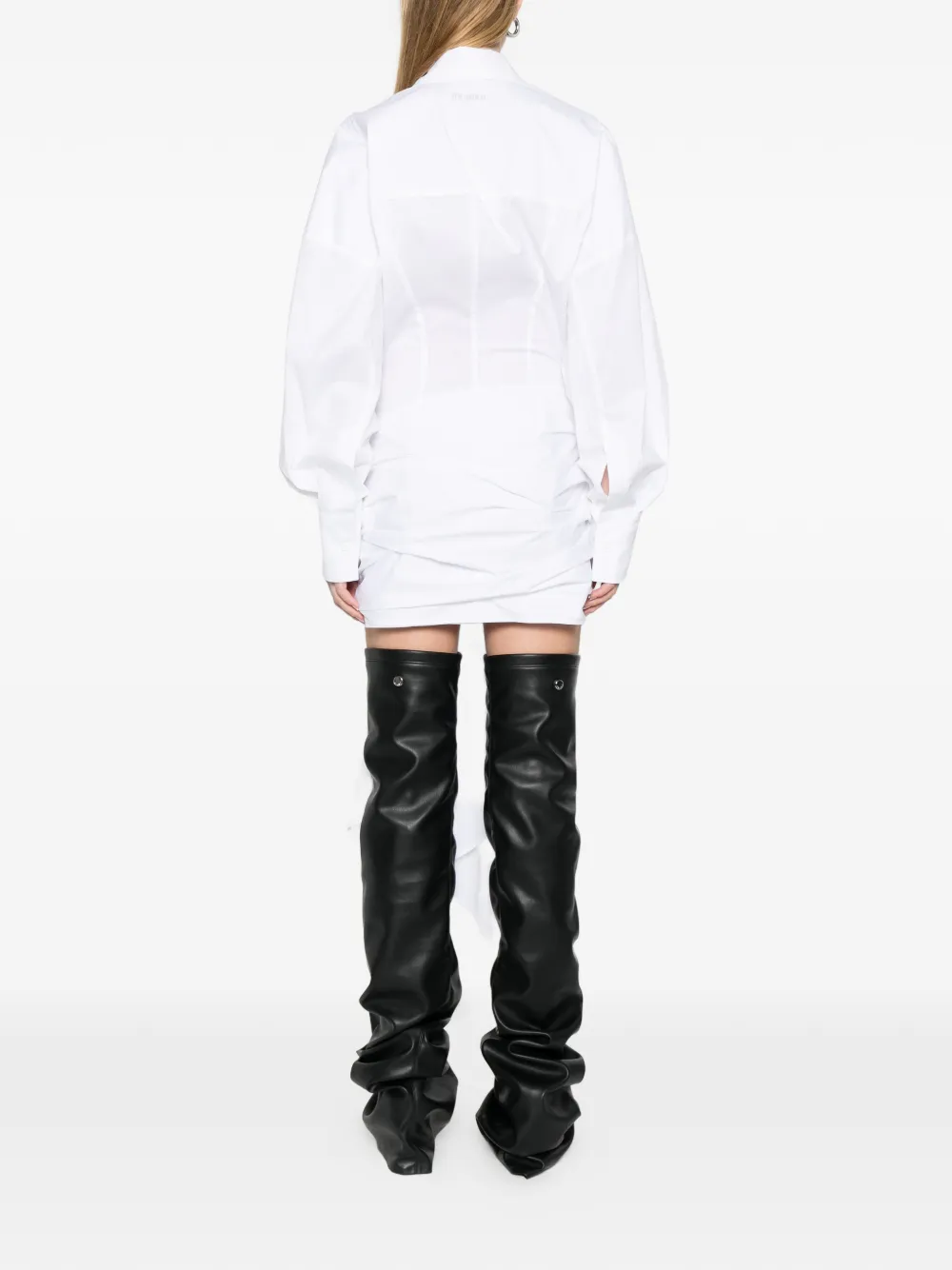 The Attico Mini-jurk met lange mouwen Wit