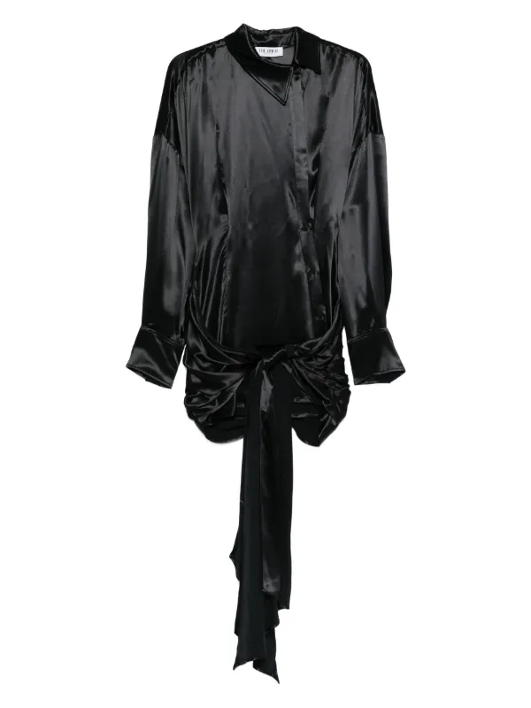 Attico Knot Mini Dress - Black