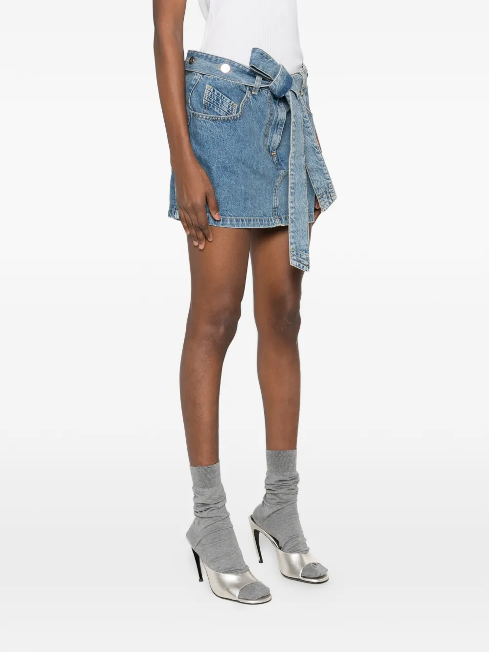  The Attico Belted Mini Skirt - Blue 