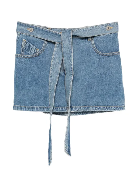 The Attico belted mini skirt