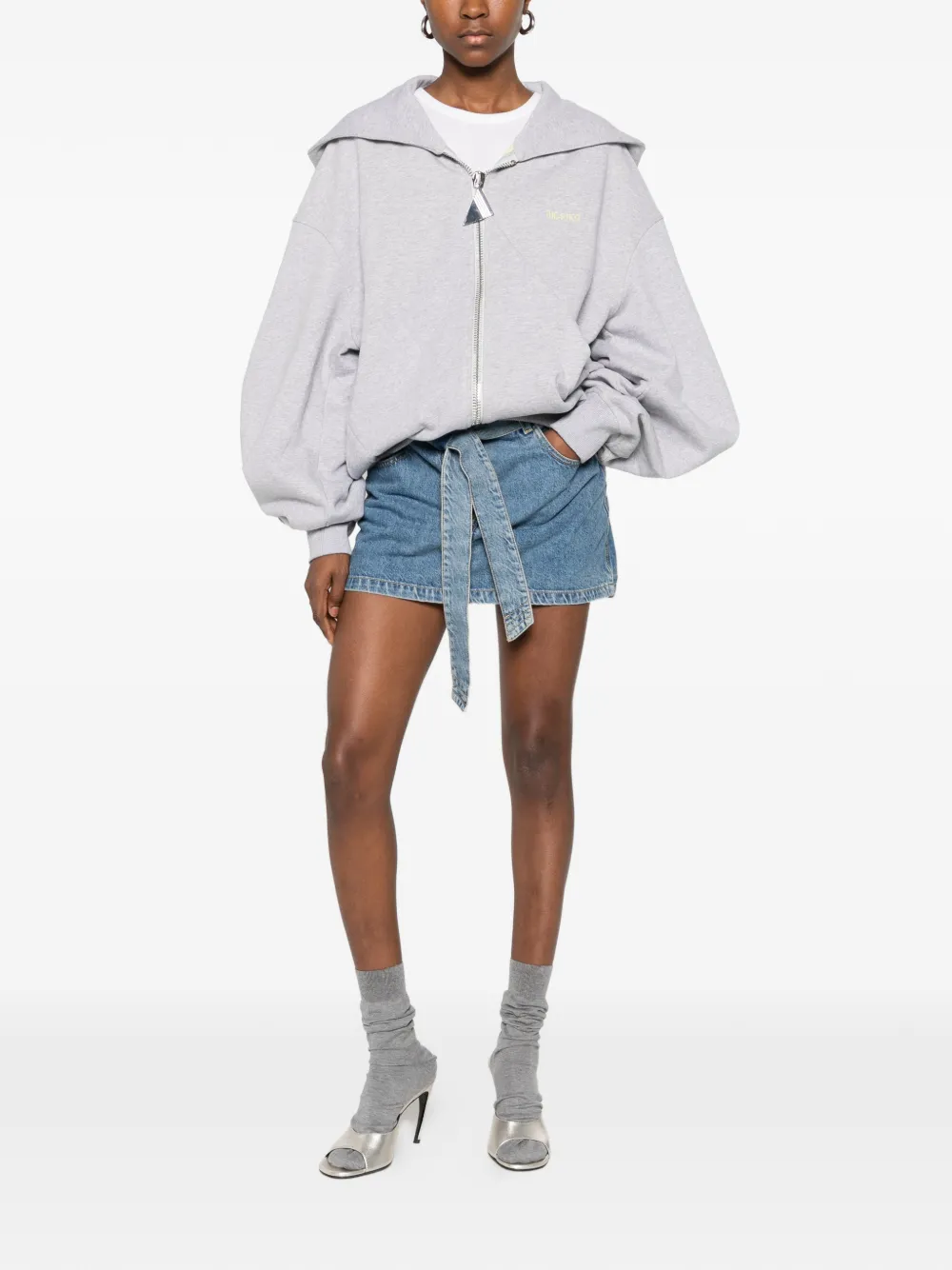 The Attico zip-up hoodie - Grijs