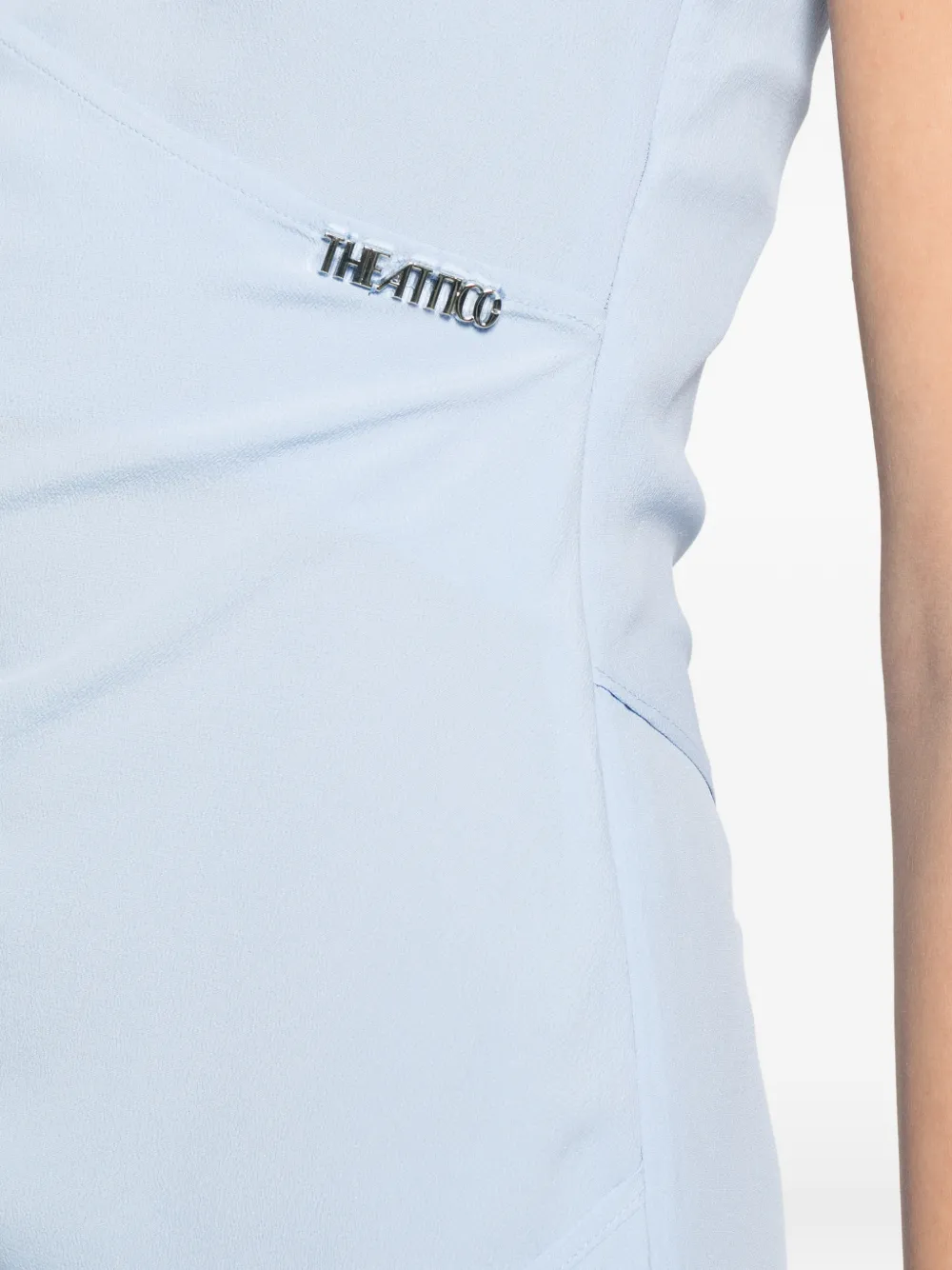 The Attico Mini-jurk met V-hals Blauw