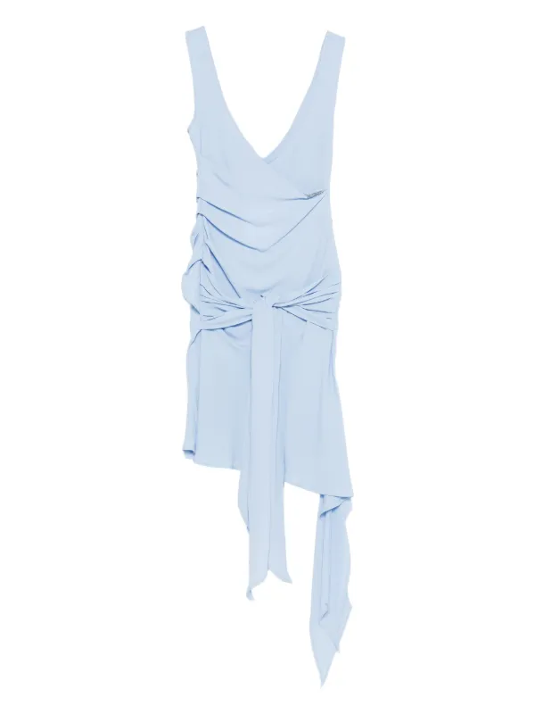 attico blue dress The Attico Mini Draped Dress | Blue | Size 40