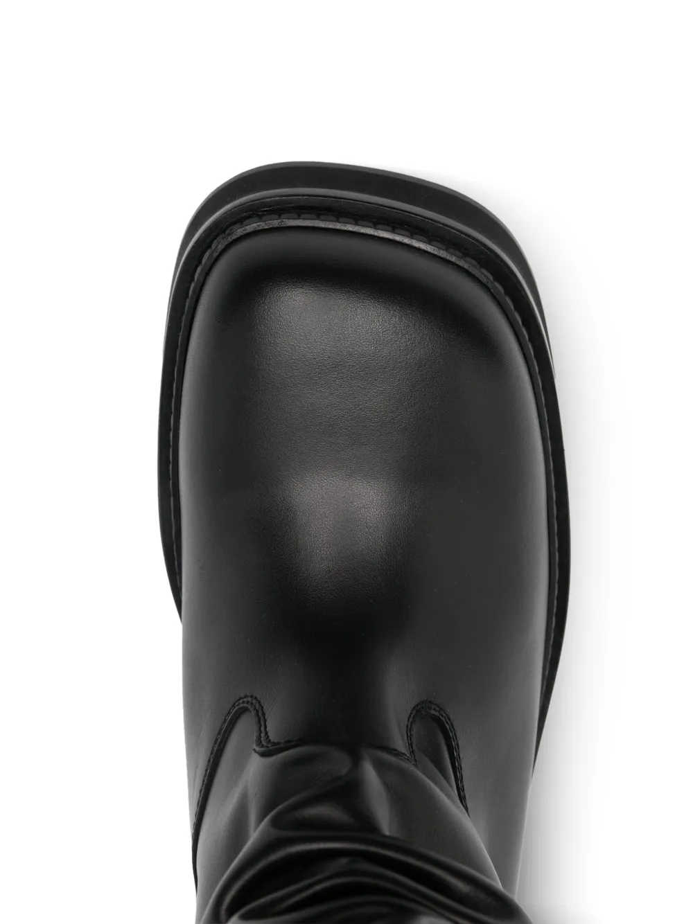 The Attico 35mm Passeggiata leather knee-high boots Zwart