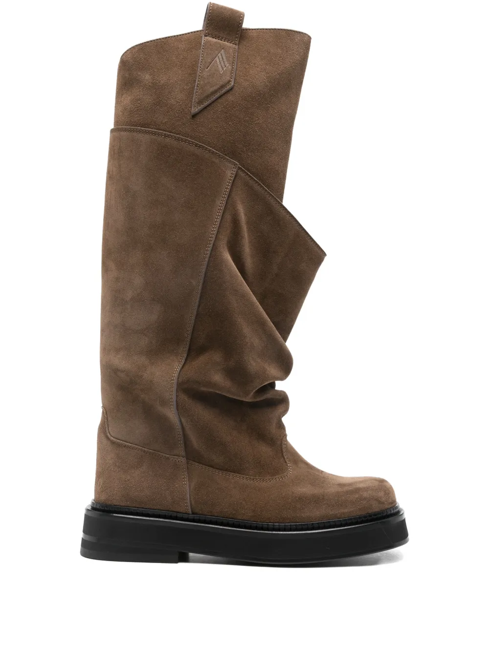 Attico 35mm Passeggiata Suede Knee-high Boots In Brown