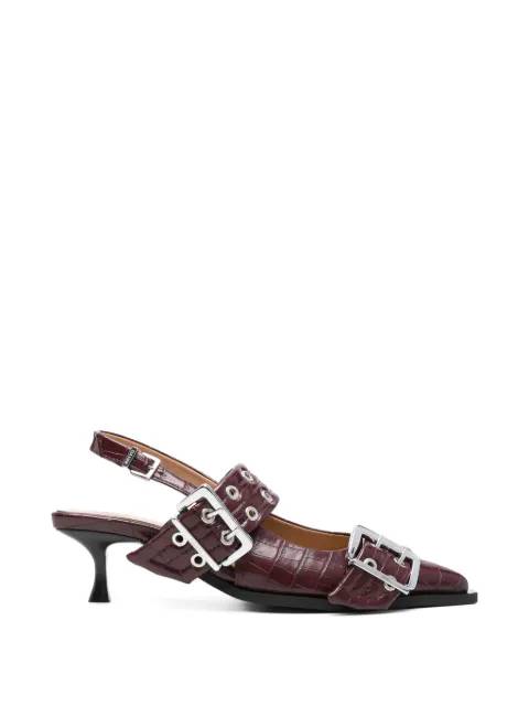 GANNI zapatillas con hebilla y ojales