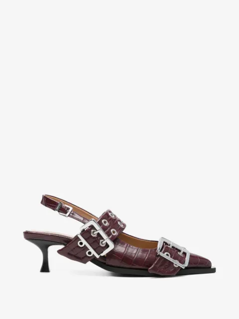 GANNI zapatillas con hebilla y ojales