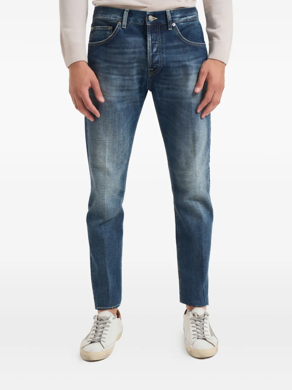 DONDUP logo-print jeans - Blauw