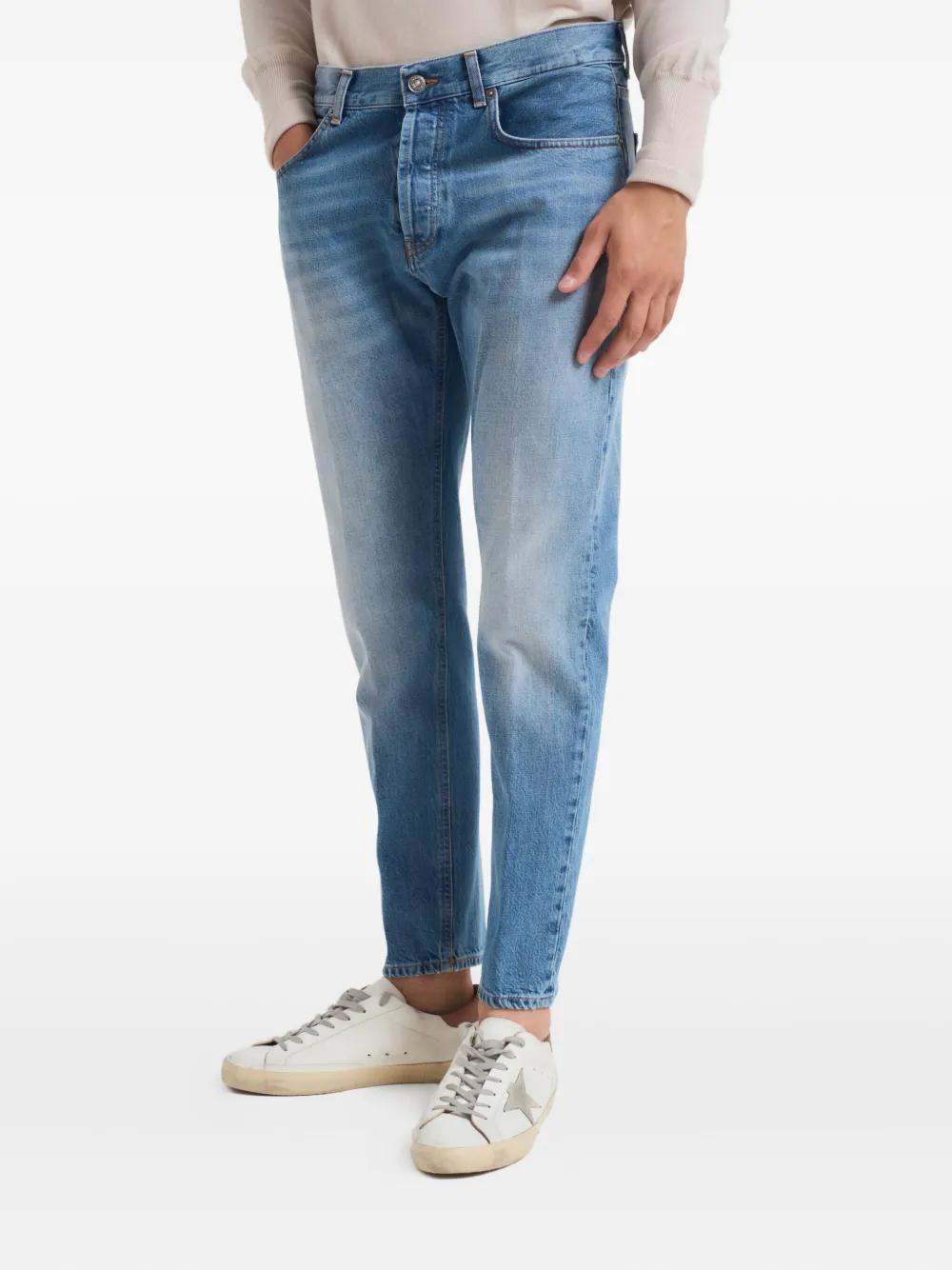 DONDUP logo-print jeans - Blauw