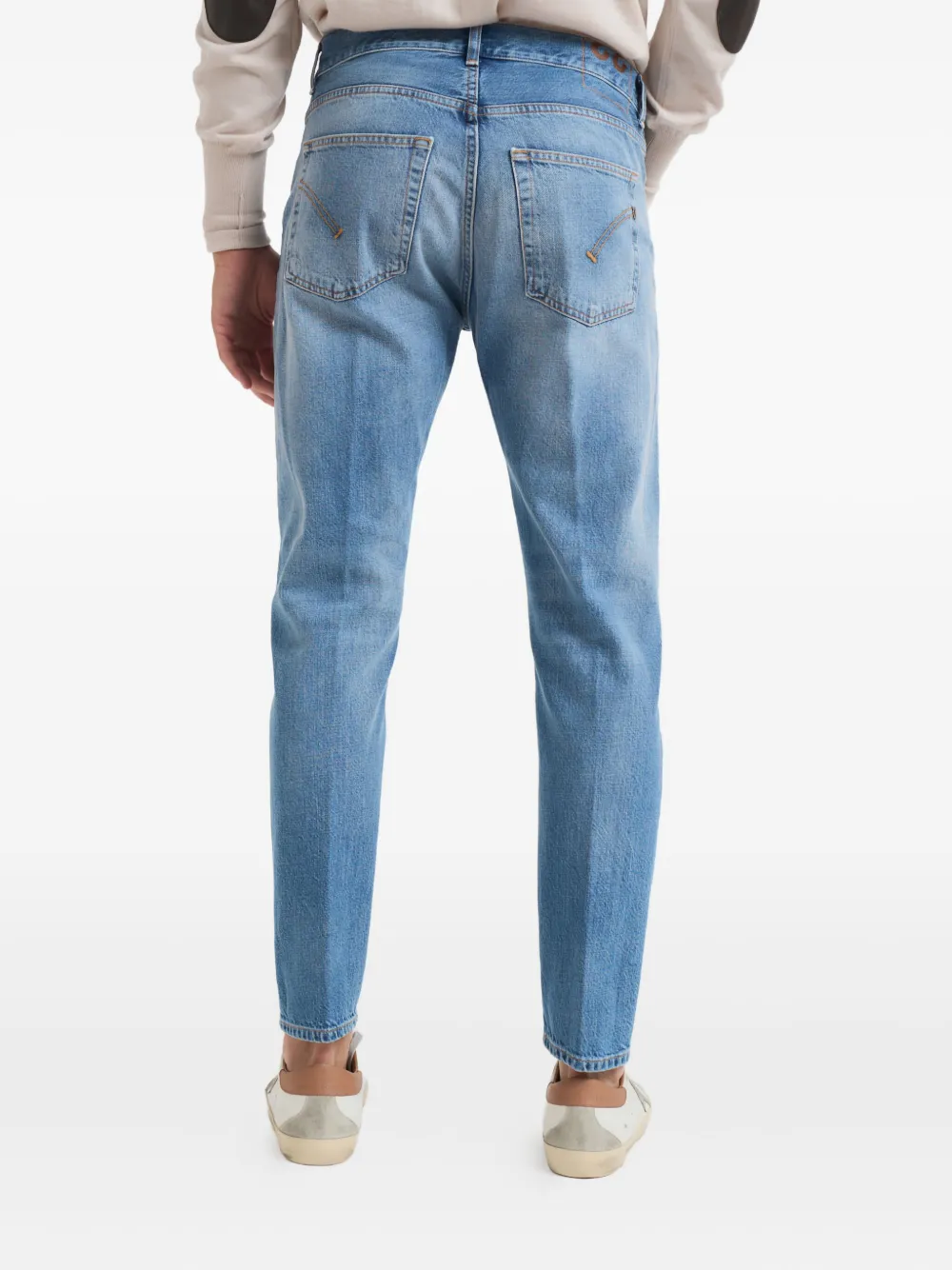 Dondup Logo-print Jeans In Blue