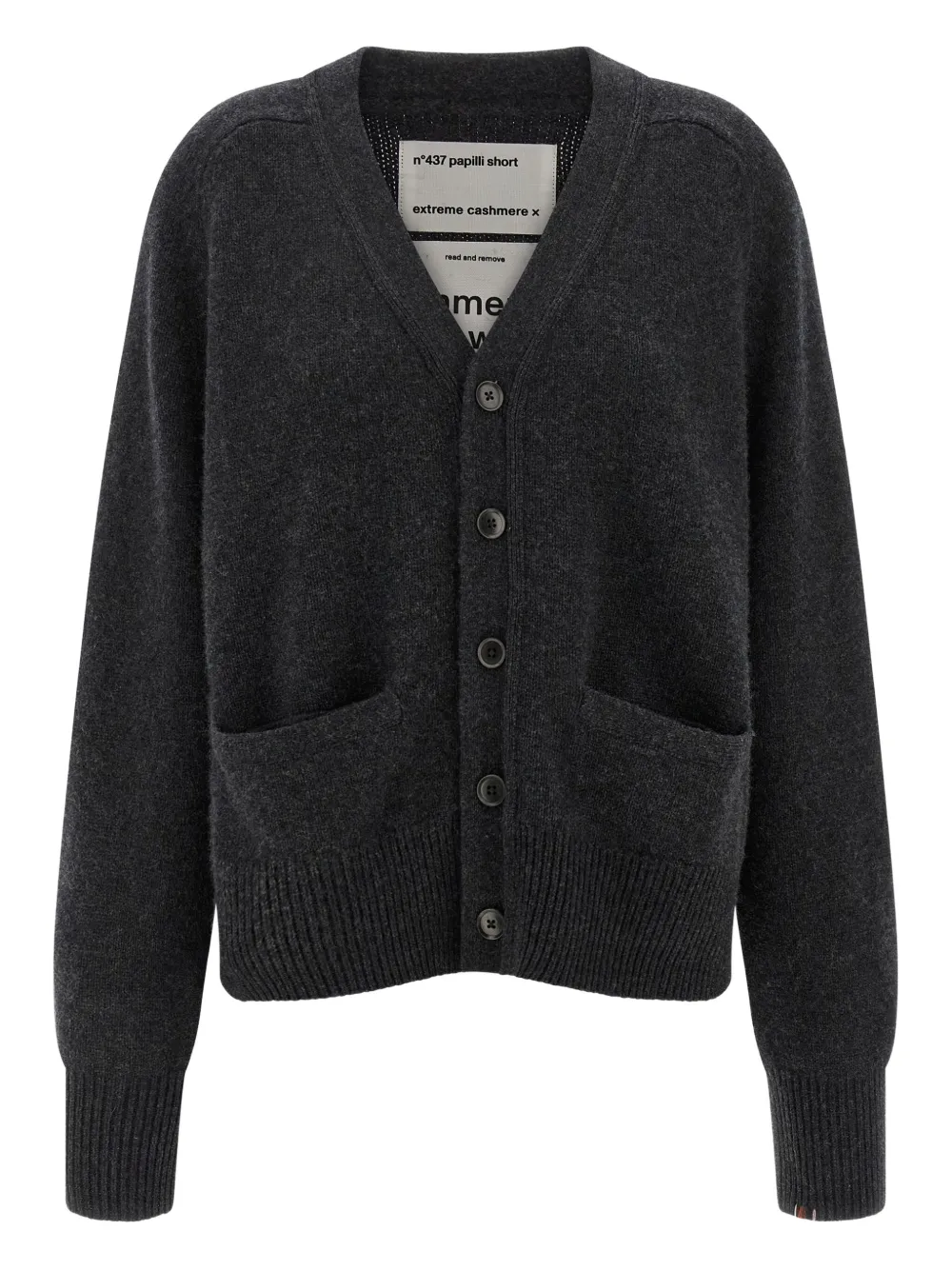 extreme cashmere N°437 Papilli cardigan | Grey | Image 1