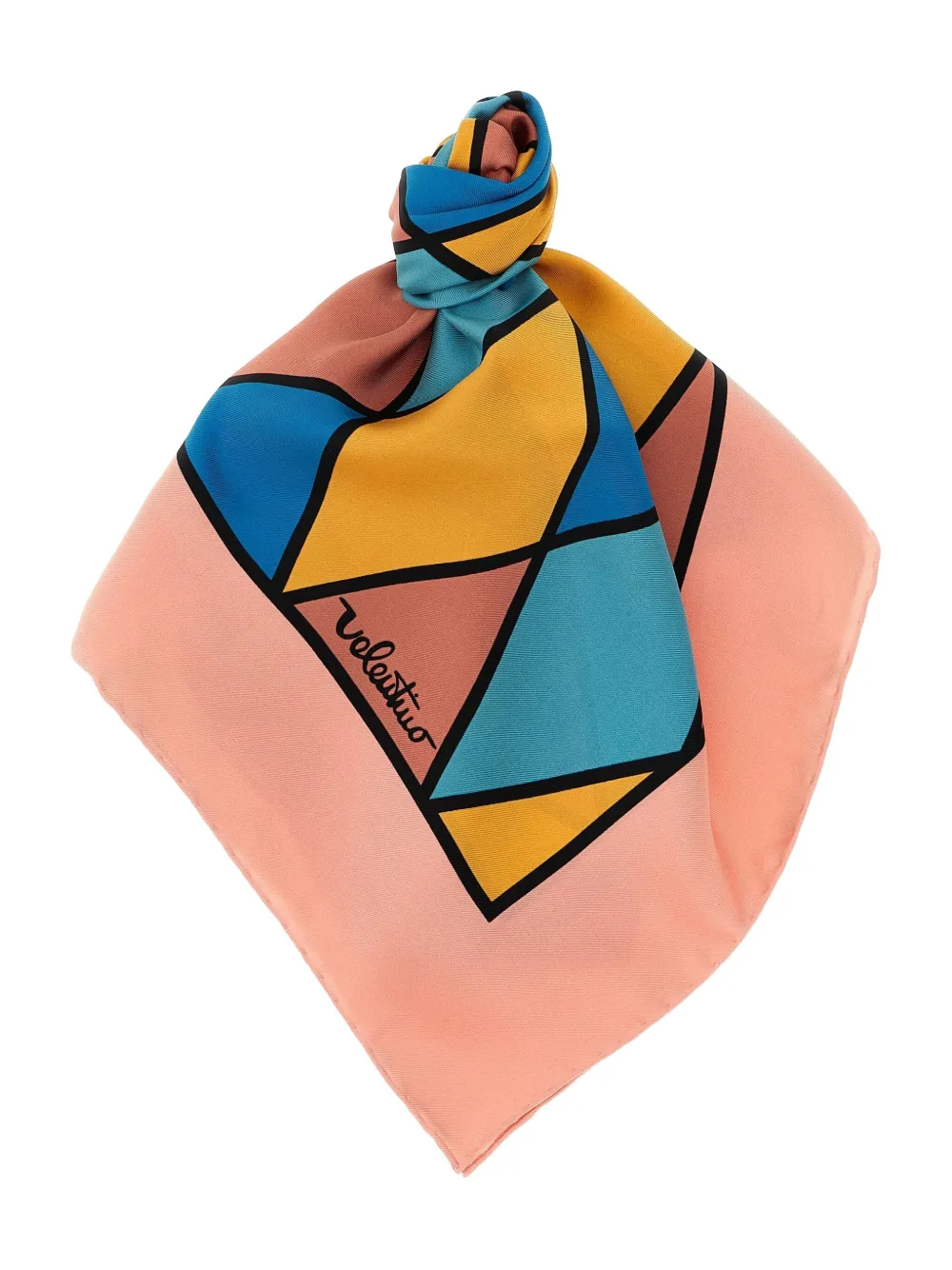 Valentino Rhombelle Diamond Pattern Square Scarf In Multi