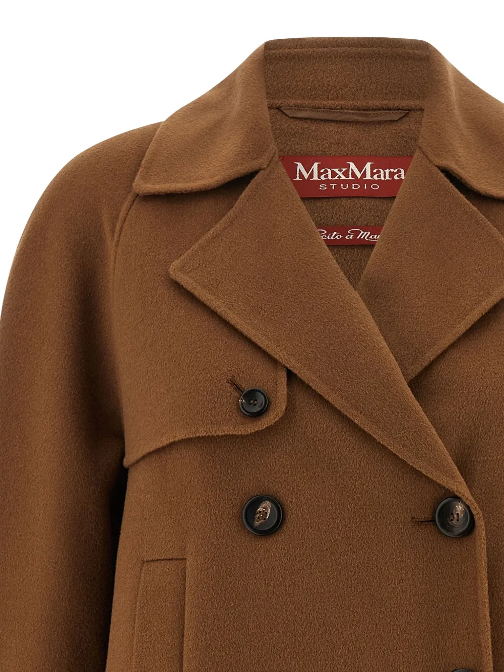 Max Mara Nupar Double-breasted Jacket In Brown