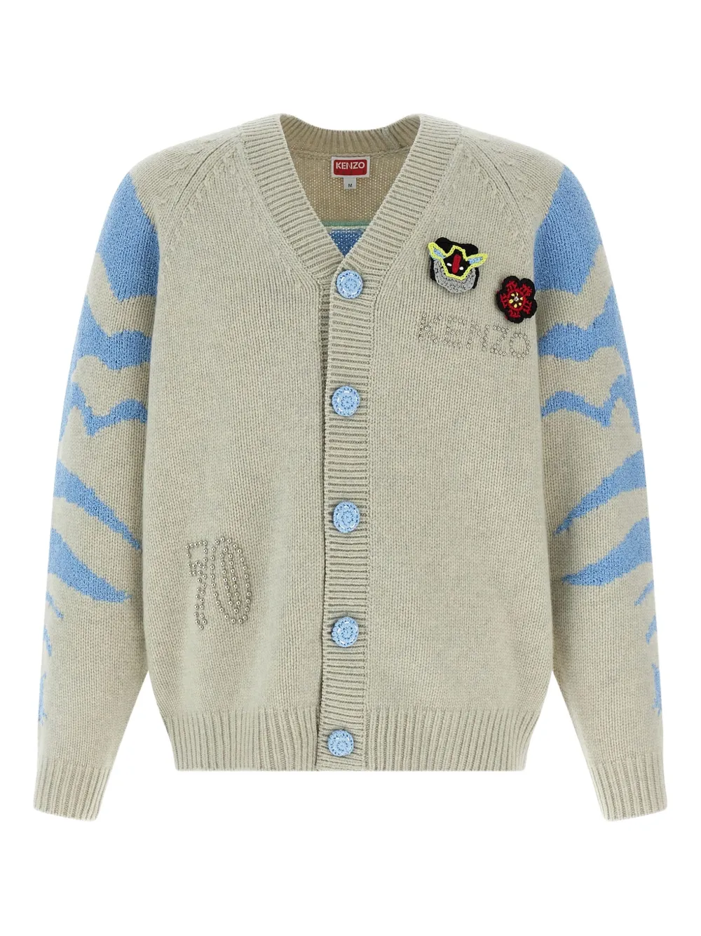 Kenzo Pachinko Cardigan In Gray
