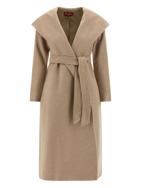 Max Mara abrigo tejido con capucha