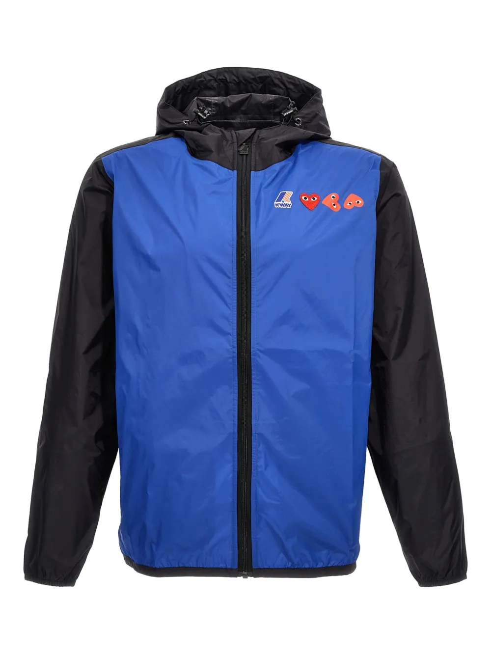 Comme Des Garçons Play x K-Way hooded logo jacket | Blue | Image 1
