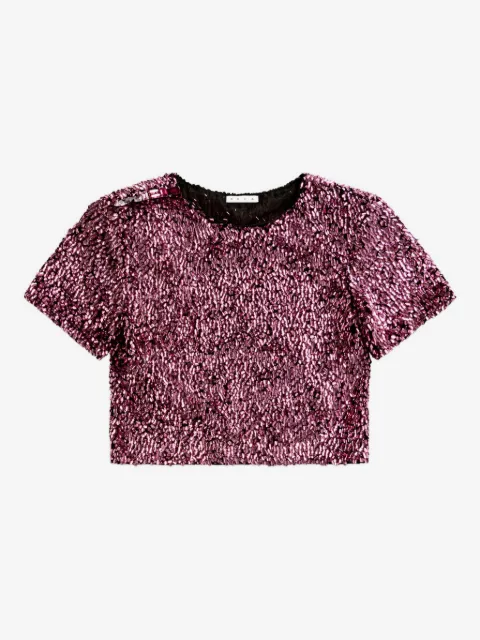 AREA sequin top