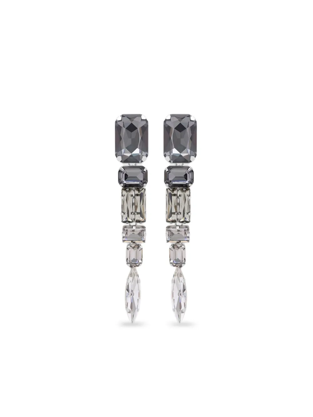 AREA Orecchini pendenti con cristalli - Grigio