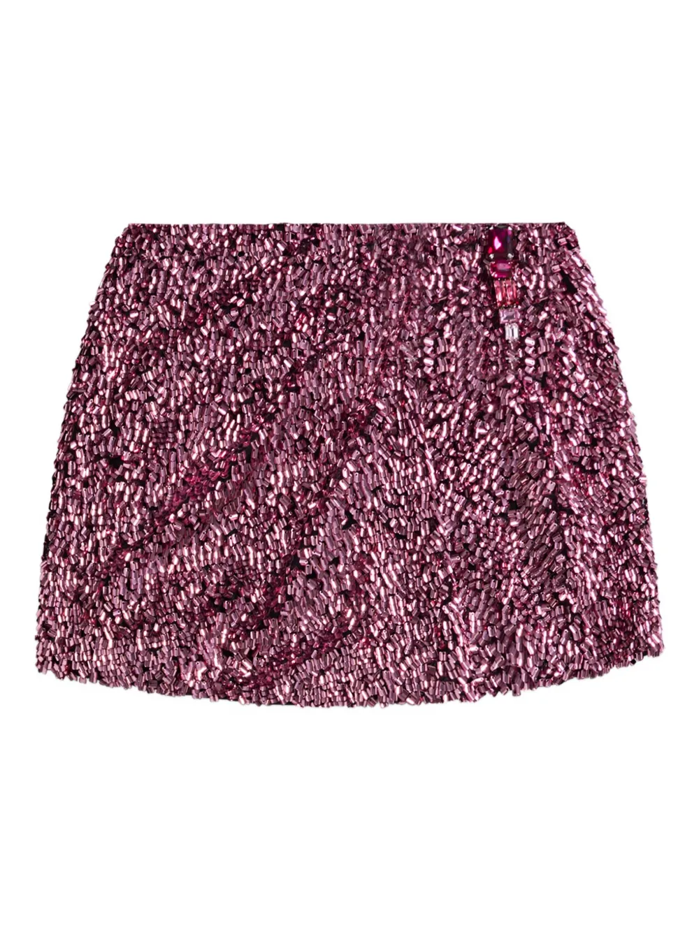 AREA crystal sequin mini skirt | Pink | Image 1