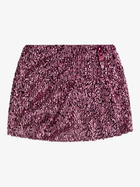 AREA falda corta bordada con lentejuelas