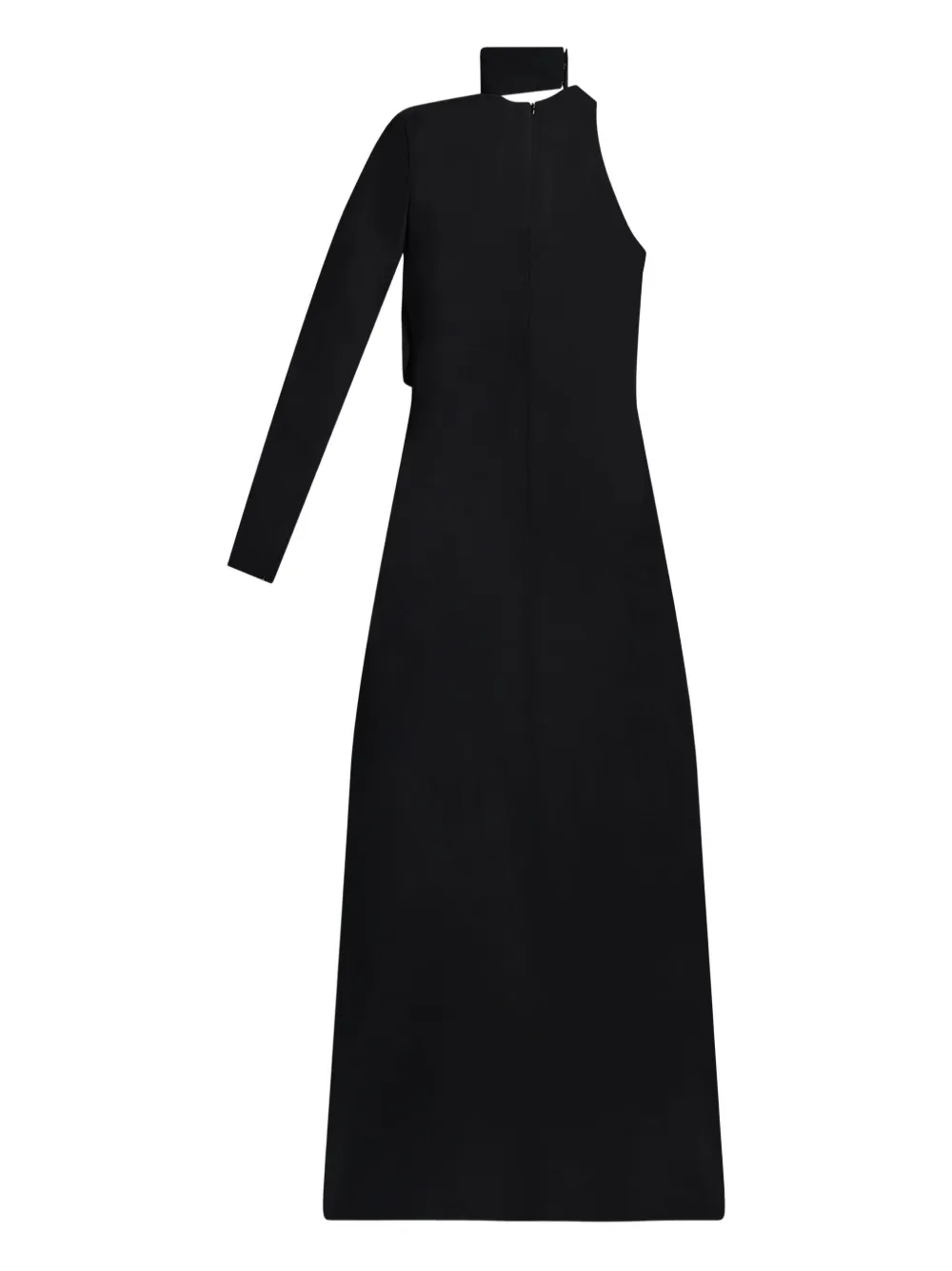 AREA Avondjurk met borduurwerk en kristallen Zwart