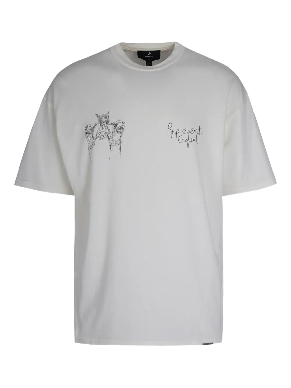 Represent Hand Drawn Thoroughbred T-shirt | Grey | Image 1