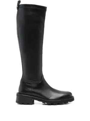 Jil Sander レザー ロングブーツ | ブラック | FARFETCH JP