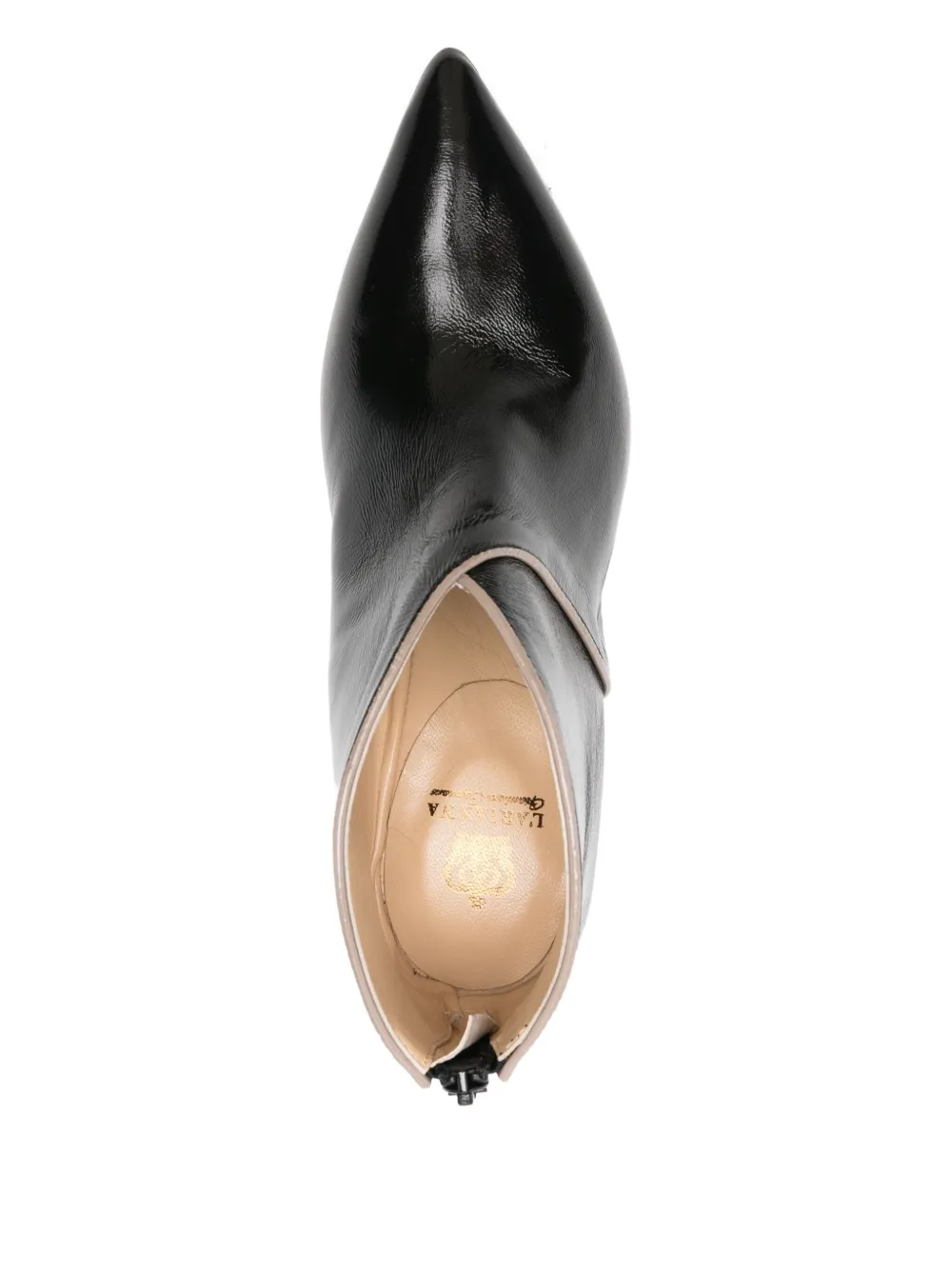 L Arianna Enkellaarzen met puntige neus Zwart