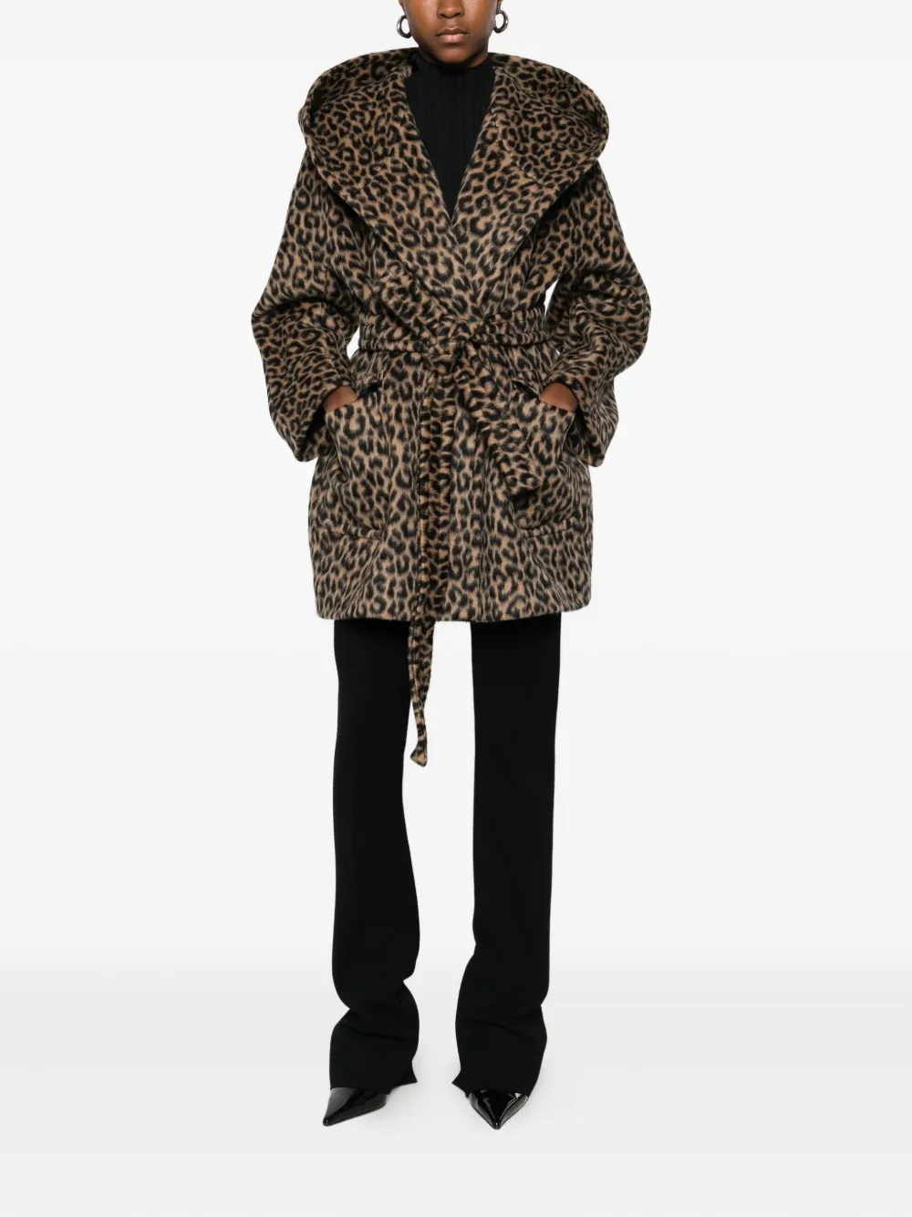 Tagliatore belted animal-pattern coat | Double Breasted & Peacoats | Image 2