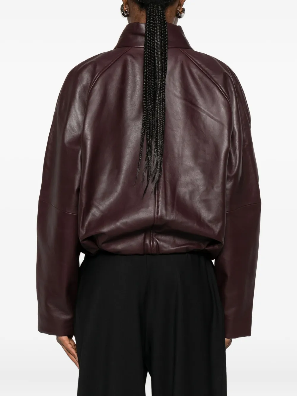 Iro Raglan-sleeve Leather Jacket In Brown