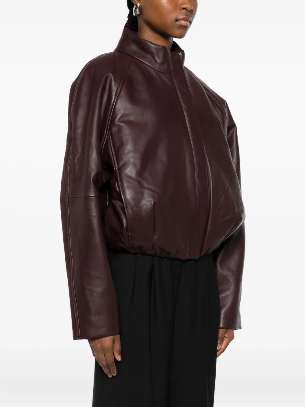 Iro Raglan-sleeve Leather Jacket In Brown