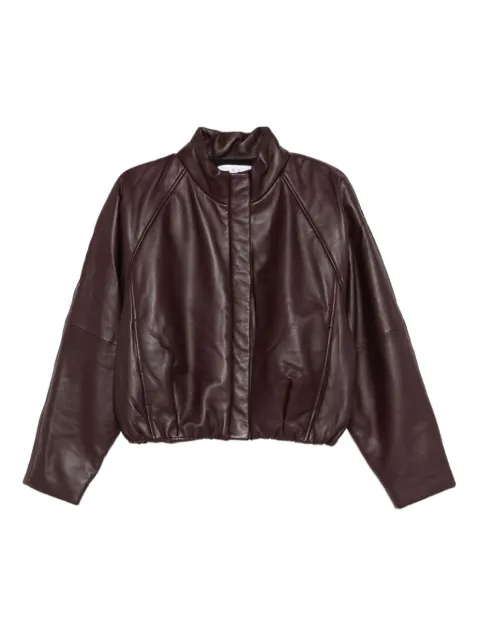 IRO raglan-sleeve leather jacket